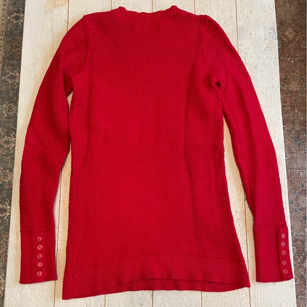 Ann Taylor Loft XSP Red Sweater 100% Cotton - Picture 5 of 5